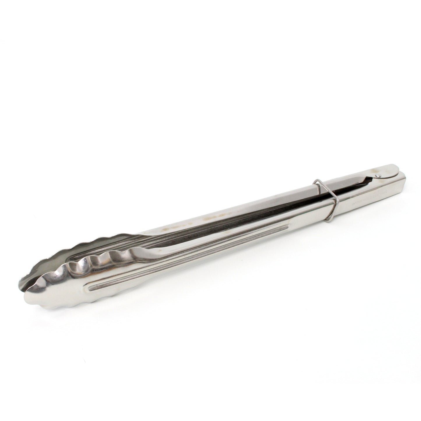 12" Stainless steel tongs shown closed for Microfryr The Microfryer Store